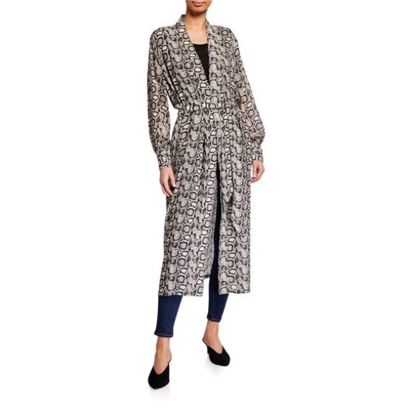 Good American The Sheer Snake Skin Maxi Robe US 0 - Picture 6 of 13